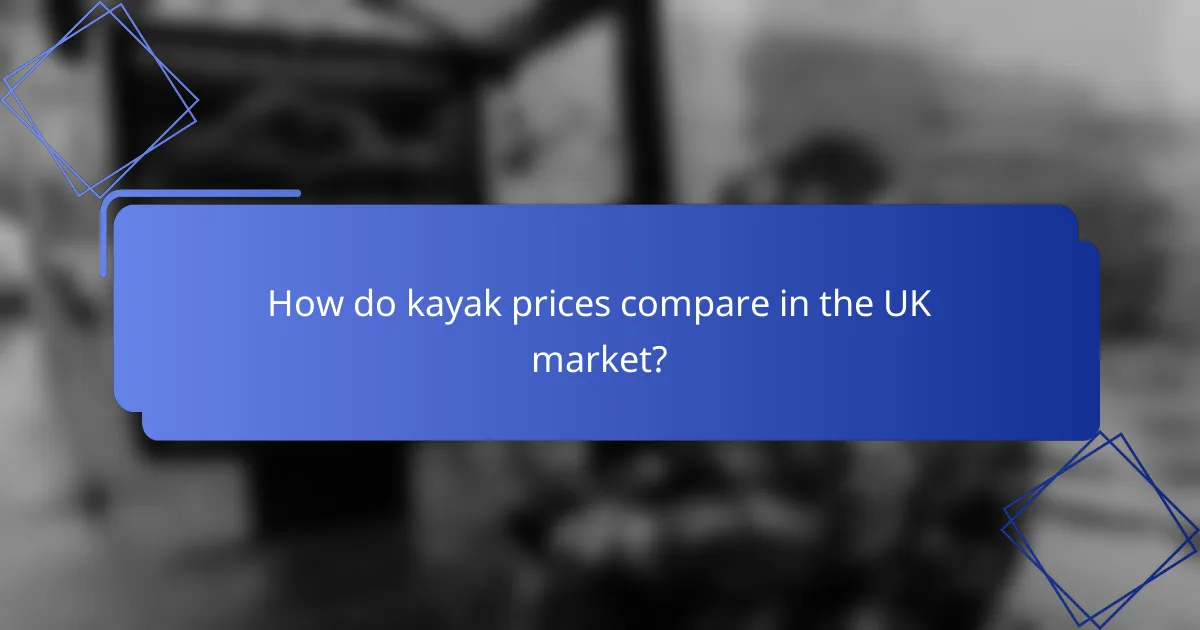 How do kayak prices compare in the UK market?